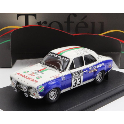 TROFEU FORD ENGLAND ESCORT MKI (night version) N 33 RALLY RAC LOMBARD 1973 V.PRESTON Jr. - P.WHITE - WHITE BLUE 1/43