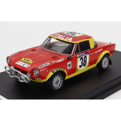 TROFEU FIAT 124 ABARTH RALLY (night version) N 38 RALLY EAST AFRICAN SAFARI 1974 R.ULYATE - I.SMITH - RED YELLOW 1/43