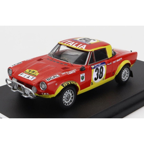 TROFEU FIAT 124 ABARTH RALLY (night version) N 38 RALLY EAST AFRICAN SAFARI 1974 R.ULYATE - I.SMITH - RED YELLOW 1/43