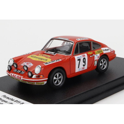 TROFEU PORSCHE 911S COUPE N 79 RALLY TAP 1972 A.BORGES - P.GARCIA - RED 1/43