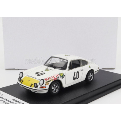 TROFEU PORSCHE 911S COUPE TEAM AUGUSTE VEUILLET N 40 2nd GT CLASS 24h LE MANS 1969 G.CHASSEUIL - C.BALLOT LENA - WHITE 1/43