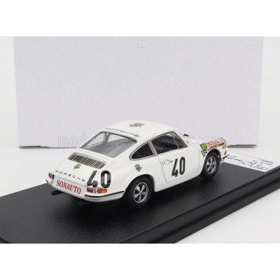 TROFEU PORSCHE 911S COUPE TEAM AUGUSTE VEUILLET N 40 2nd GT CLASS 24h LE MANS 1969 G.CHASSEUIL - C.BALLOT LENA - WHITE 1/43