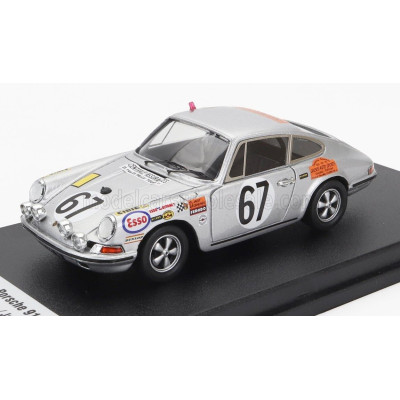 TROFEU PORSCHE 911S TEAM J.FARJON N 67 24h LE MANS 1969 PHILIPPE FARJON - JACKY DECHAUMEL - SILVER 1/43