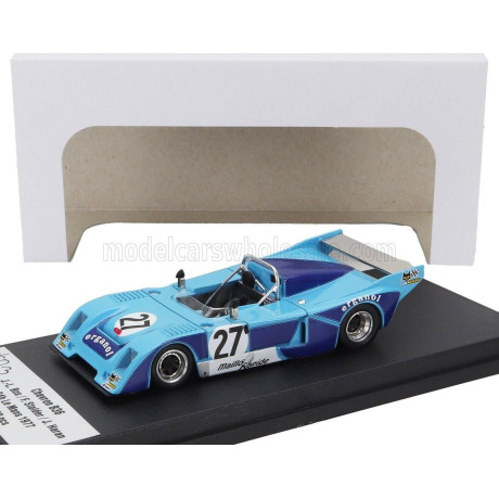 TROFEU CHEVRON B36 SPIDER TEAM SOCIETE RACING N 27 24h LE MANS 1977 JEAN LOUIS BOS - FRED STALDER - JACKY HERAN - LIGHT BLUE 1/4