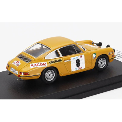 TROFEU PORSCHE 911S COUPE (night version) N 8 3rd RALLY TAP 1970 BJORN WALDEGAARD - HANS THORSZELIUS - YELLOW 1/43