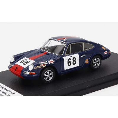 TROFEU PORSCHE 911T COUPE TEAM PAUL WATSON RACE ORGANISATION N 68 24h LE MANS 1971 JOHN CHATHAM - MIKE COOMBE - BLUE RED 1/43