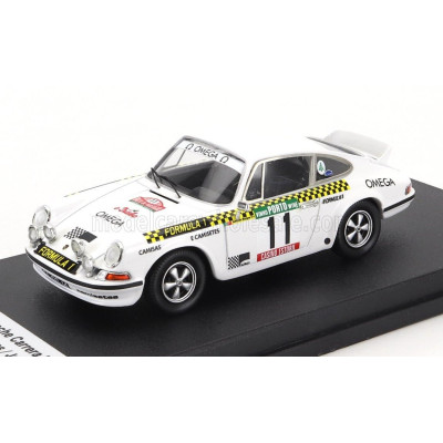 TROFEU PORSCHE 911 CARRERA RS (night version) N 11 RALLY PORTUGAL 1976 ANTONIO BORGES - JOAO ANJOS - WHITE 1/43