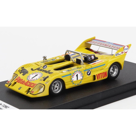 TROFEU LOLA T292 N 1 WINNER 500km BENGUELA 1973 NICHA CABRAL - ANTONIO PEIXINHO - YELLOW 1/43