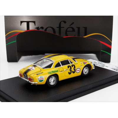 TROFEU RENAULT A110 ALPINE (night version) N 3 RALLY TAP 1968 DAN BLAIN - CHRISTIAN MELVILLE - YELLOW BLACK 1/43