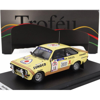 TROFEU FORD ENGLAND ESCORT MKII (night version) N 13 5th RALLY 1000 LAKES 1980 LASSE LAMPI - PENTTI KUUKKALA - YELLOW 1/43