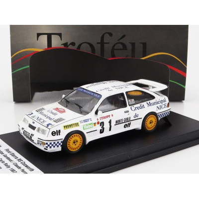 TROFEU FORD ENGLAND SIERRA RS COSWORTH N 31 RALLY MONTECARLO 1987 CHRISTIAN GARDAVOT - CLAUDE FERRATO - WHITE 1/43