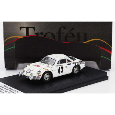 TROFEU RENAULT ALPINE A110 (night version) N 43 RALLY MONTECARLO 1973 CHRISTINE DACREMONT - MARIE-ODILE DESVOGNES - WHITE 1/43