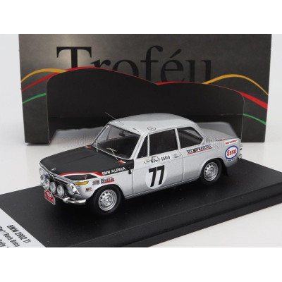 TROFEU BMW 2002 Ti (night version) N 77 RALLY MONTECARLO 1970 RAY - BORIS BRICO - SILVER BLACK 1/43