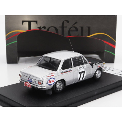 TROFEU BMW 2002 Ti (night version) N 77 RALLY MONTECARLO 1970 RAY - BORIS BRICO - SILVER BLACK 1/43