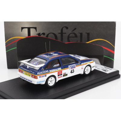 TROFEU FORD ENGLAND SIERRA RS COSWORTH N 43 RALLY RAC LOMBARD 1986 CHRIS MELLORS - BRIAN STAKER - BLUE WHITE 1/43