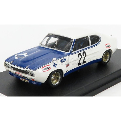 TROFEU FORD ENGLAND CAPRI 2600 RS N 22 WINNER RALLY VILLA REAL 1972 J.MESIA - WHITE BLUE 1/43