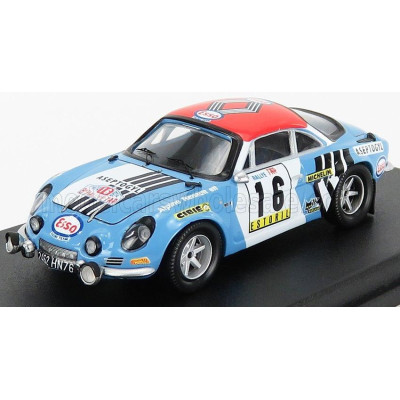 TROFEU RENAULT ALPINE A110 N 16 RALLY TAP 1974 B.NEYRET - E.VANONI - LIGHT BLUE WHITE RED 1/43