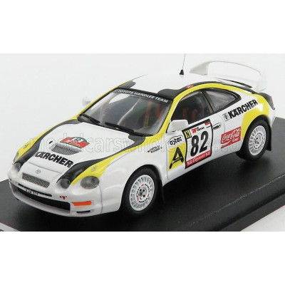 TROFEU TOYOTA CELICA GT-FOUR N 82 RALLY OF PORTUGAL 1995 U.NITTEL - M.ECKARDT - WHITE YELLOW BLACK 1/43