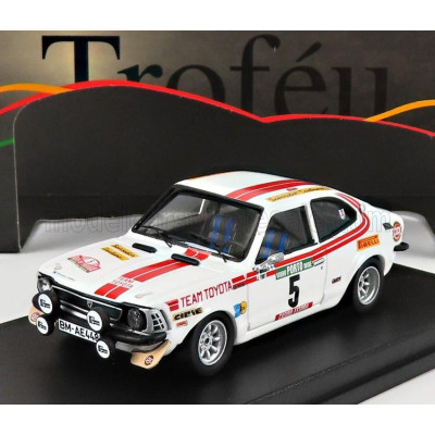 TROFEU TOYOTA COROLLA LEVIN (night version) N 5 RALLY PORTUGAL 1976 H.MIKKOLA - J.TODT - WHITE RED 1/43