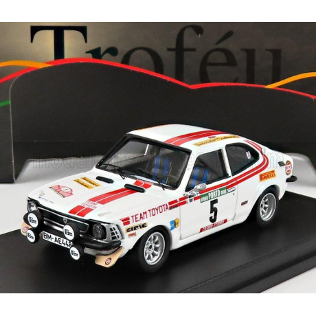 TROFEU TOYOTA COROLLA LEVIN (night version) N 5 RALLY PORTUGAL 1976 H.MIKKOLA - J.TODT - WHITE RED 1/43