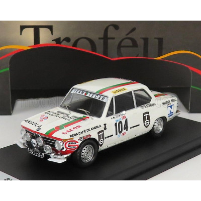 TROFEU BMW 2002Ti (night version) N 104 RALLY TAP 1972 B.VIEIRA - J.BANDEIRA - WHITE 1/43