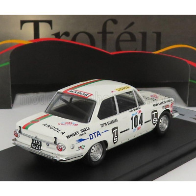TROFEU BMW 2002Ti (night version) N 104 RALLY TAP 1972 B.VIEIRA - J.BANDEIRA - WHITE 1/43