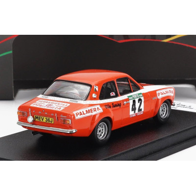 TROFEU FORD ENGLAND ESCORT MKI (night version) N 42 RALLY PORTUGAL 1975 F.LEZAMA - J.ARNAIZ - RED WHITE 1/43