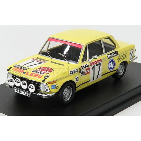 TROFEU BMW 2002 (night version) N 17 RALLY ALPENFAHRT 1973 H.GRUNSTEIDL - G.HOPF - YELLOW 1/43