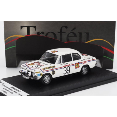 TROFEU BMW 2002 Ti (night version) N 39 RALLY ALPENFAHRT 1973 GERHARD STROPPE - WALTER SMOLEJ - WHITE 1/43