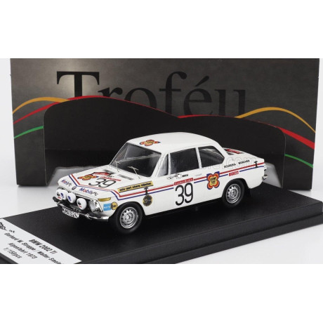 TROFEU BMW 2002 Ti (night version) N 39 RALLY ALPENFAHRT 1973 GERHARD STROPPE - WALTER SMOLEJ - WHITE 1/43