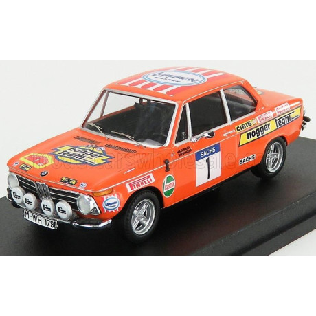 TROFEU BMW 2002 (night version) N 1 RALLY TRIFELS 1973 R.HAINBACH - W.BIEBINGER - ORANGE 1/43