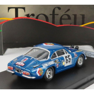 TROFEU RENAULT ALPINE A110 (night version) N 65 2nd RALLY TOUR DE CORSE 1969 P.ORSINI - J.B.CANONICI - BLUE MET 1/43