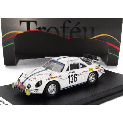 TROFEU RENAULT ALPINE A110 N 136 RALLY MONTECARLO 1970 L.ELFS - P.LORANG - WHITE 1/43