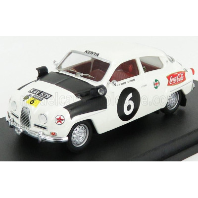 TROFEU SAAB 96 N 6 RALLY EAST AFRICAN SAFARI 1962 J.A.DAVIES - D.PERROS - WHITE BLACK 1/43
