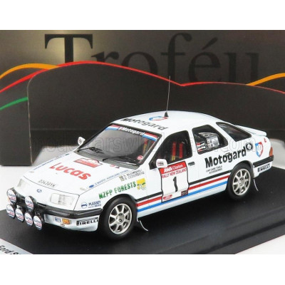 TROFEU FORD ENGLAND SIERRA XR 4x4 (night version) N 1 RALLY NEW ZEALAND 1987 S.BLOMQVIST - B.CEDERBERG - WHITE 1/43