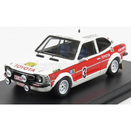 TROFEU TOYOTA COROLLA N 3 RALLY SWEDEN 1971 H.MIKKOLA - A.HERTZ - WHITE RED 1/43