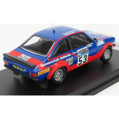 TROFEU FORD ENGLAND ESCORT MKII N 53 20th RALLY RAC 1977 M.WILSON - T.HARRYMAN - BLUE RED 1/43