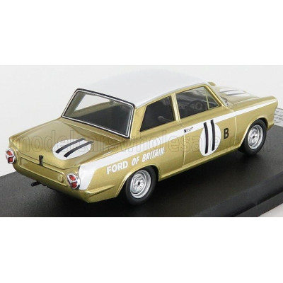 TROFEU FORD ENGLAND CORTINA GT N 11 2nd 12h MARLBORO 1963 H.TAYLOR - J.BLUMER - GOLD MET WHITE 1/43