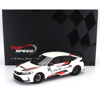TRUESCALE HONDA CIVIC TYPE-R 2023 - WHITE RED 1/18