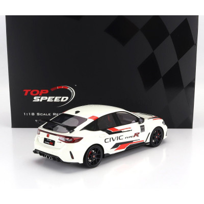 TRUESCALE HONDA CIVIC TYPE-R 2023 - WHITE RED 1/18