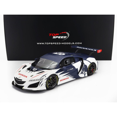 TRUESCALE HONDA NSX GT3 EVO TEAM ALPHA TAURI N 0 RED BULL FORMULA NURBURGRING 2023 YUKI TSUNODA - WHITE BLUE 1/18
