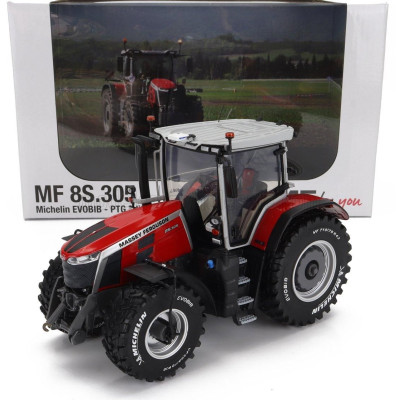 UNIVERSAL HOBBIES MASSEY FERGUSON MF8S.305 TRACTOR 2022 - RED BLACK GREY 1/32