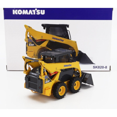 UNIVERSAL HOBBIES KOMATSU SK820 RUSPA GOMMATA - SCRAPER TRACTOR - YELLOW BLACK 1/32