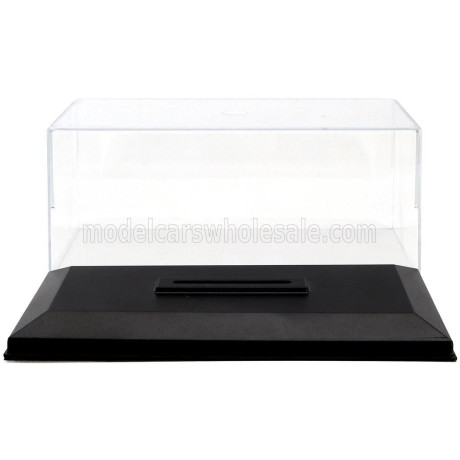 VETRINA DISPLAY BOX VETRINA DISPLAY BOX BOX FOR 1/43 BASE IN PLASTICA NERA - PLASTIC BASE BLACK - Lungh.LENGTH cm 15.0 X Largh.W