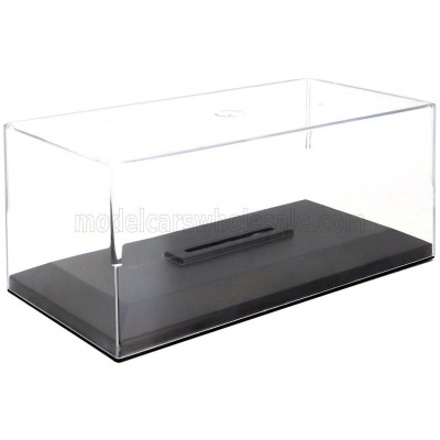 VETRINA DISPLAY BOX VETRINA DISPLAY BOX BOX FOR 1/43 BASE IN PLASTICA NERA - PLASTIC BASE BLACK - Lungh.LENGTH cm 15.0 X Largh.W