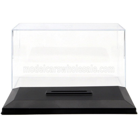 VETRINA DISPLAY BOX VETRINA DISPLAY BOX BOX FOR 1/43 BASE IN PLASTICA NERA - PLASTIC BASE BLACK - Lungh.LENGTH cm 15.0 X Largh.W