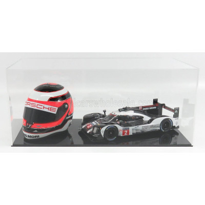 VETRINA DISPLAY BOX VETRINA DISPLAY BOX FOR 1/18 CAR AND 1/2 HELMET - BASE NERA - BLACK BASE - Lungh.LENGHT cm 44.0 X Largh.WIDT