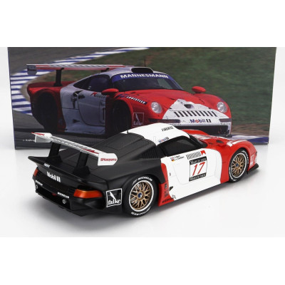 WERK83 PORSCHE 911 GT1 3.2L TURBO TEAM SOCIETE JB N 17 FIA GT NURBURGRING 1997 E.COLLARD - J.VON GARTZEN - RED WHITE 1/18