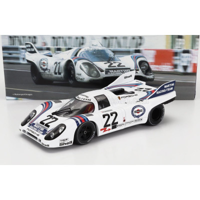 WERK83 PORSCHE 917K 4.9L TEAM MARTINI RACING N 22 WINNER 24h LE MANS 1971 HELMUT MARKO - GIJS VAN LENNEP - WHITE BLUE 1/18