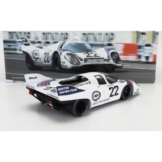 WERK83 PORSCHE 917K 4.9L TEAM MARTINI RACING N 22 WINNER 24h LE MANS 1971 HELMUT MARKO - GIJS VAN LENNEP - WHITE BLUE 1/18